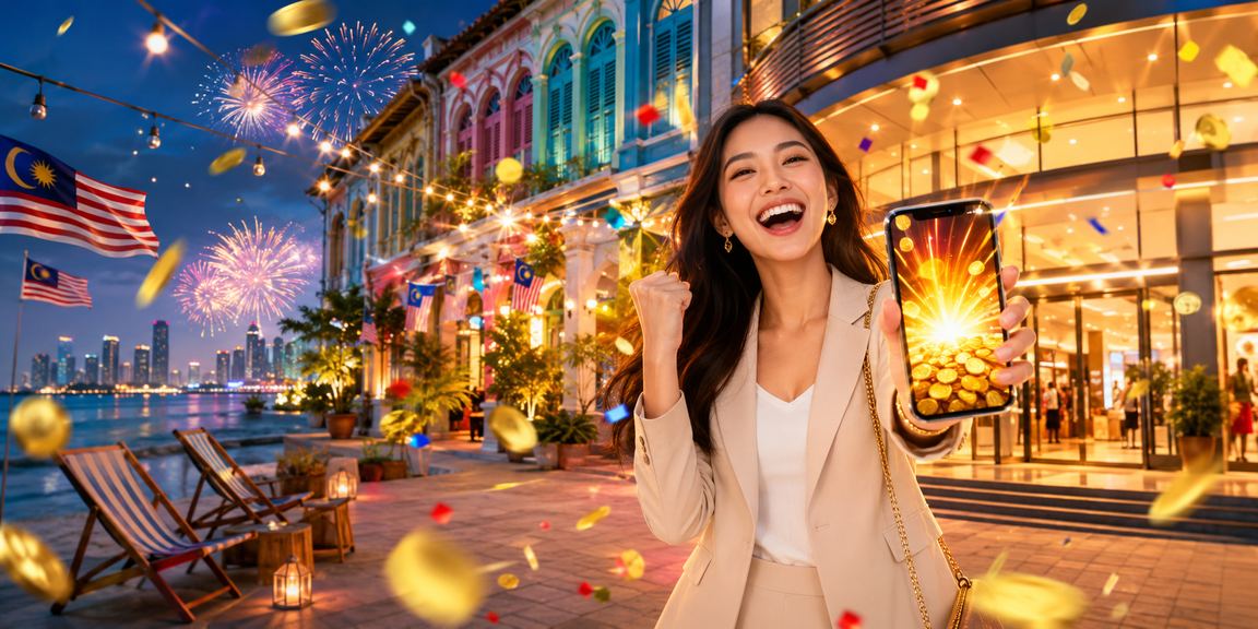 Pengguna mengakses aplikasi kasino 13000 di Pulau Pinang untuk tuntut bonus selamat datang
